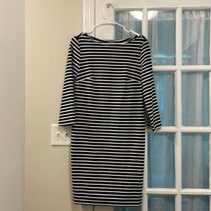 Roz and Ali Black and White Stripped Dress